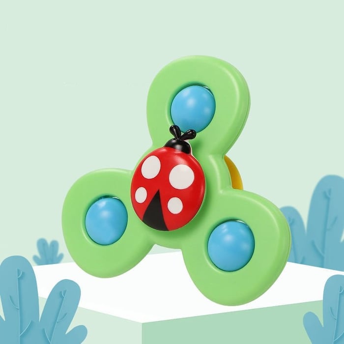 Suction Cup Spinner Toy: Animal Fidget Spinner (Bee, Butterfly